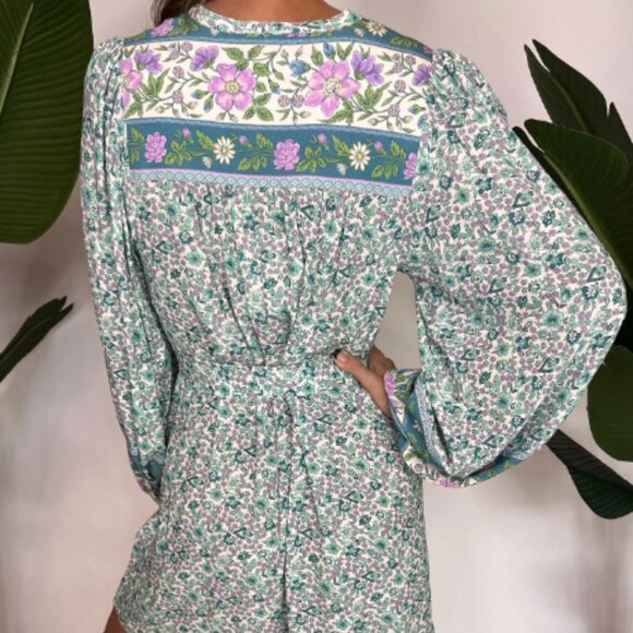 SOLD SPELL Sienna Tunic Dress in Jade NWT FSOT sz Large SOLD OUT online! - Picture 2 of 16